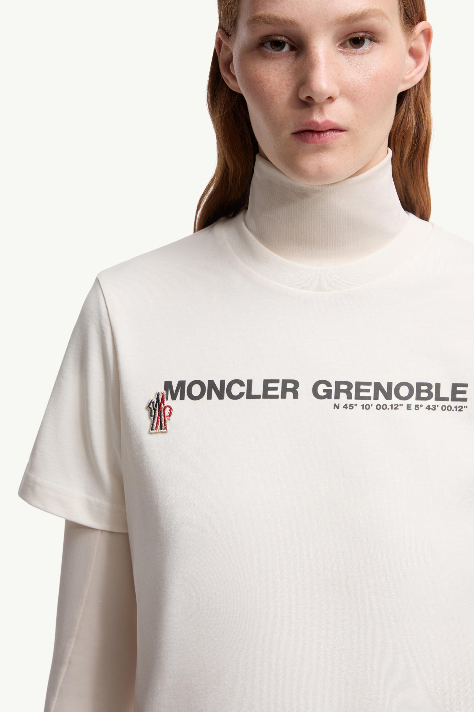 Logo Cotton T-Shirt Women White Moncler 5