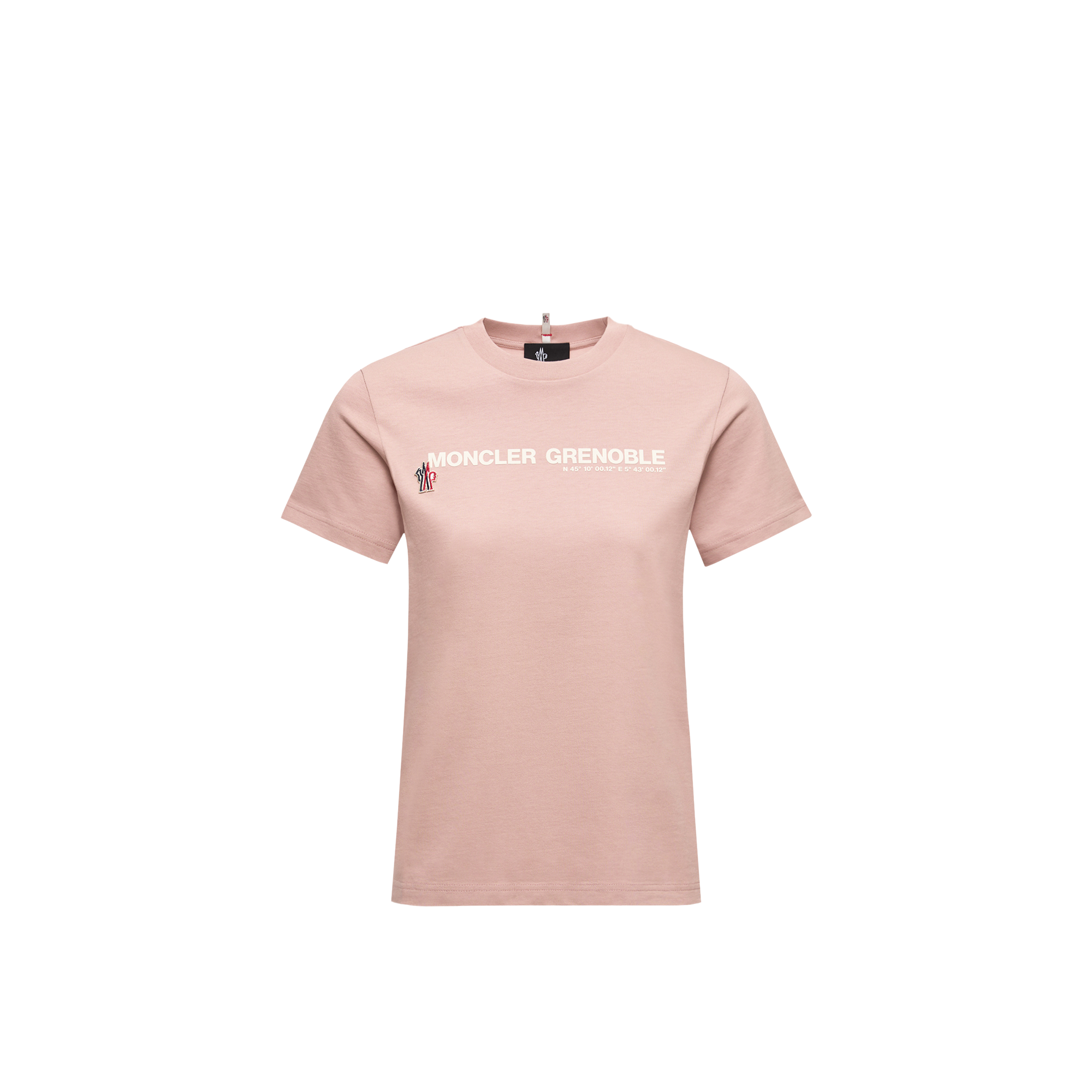 Grenoble    Logo Cotton T-Shirt for Women in Pink, Size: S, Moncler