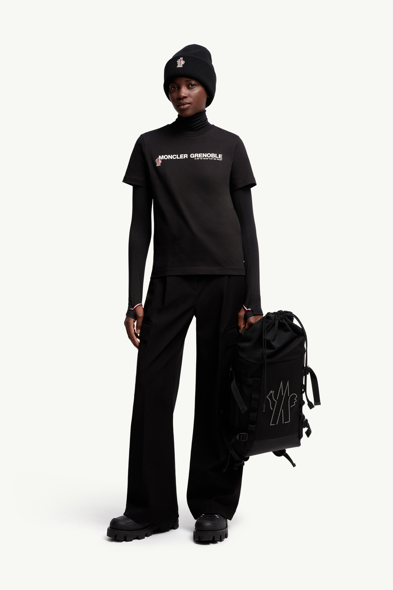 Logo Cotton T-Shirt Women Black Moncler 0