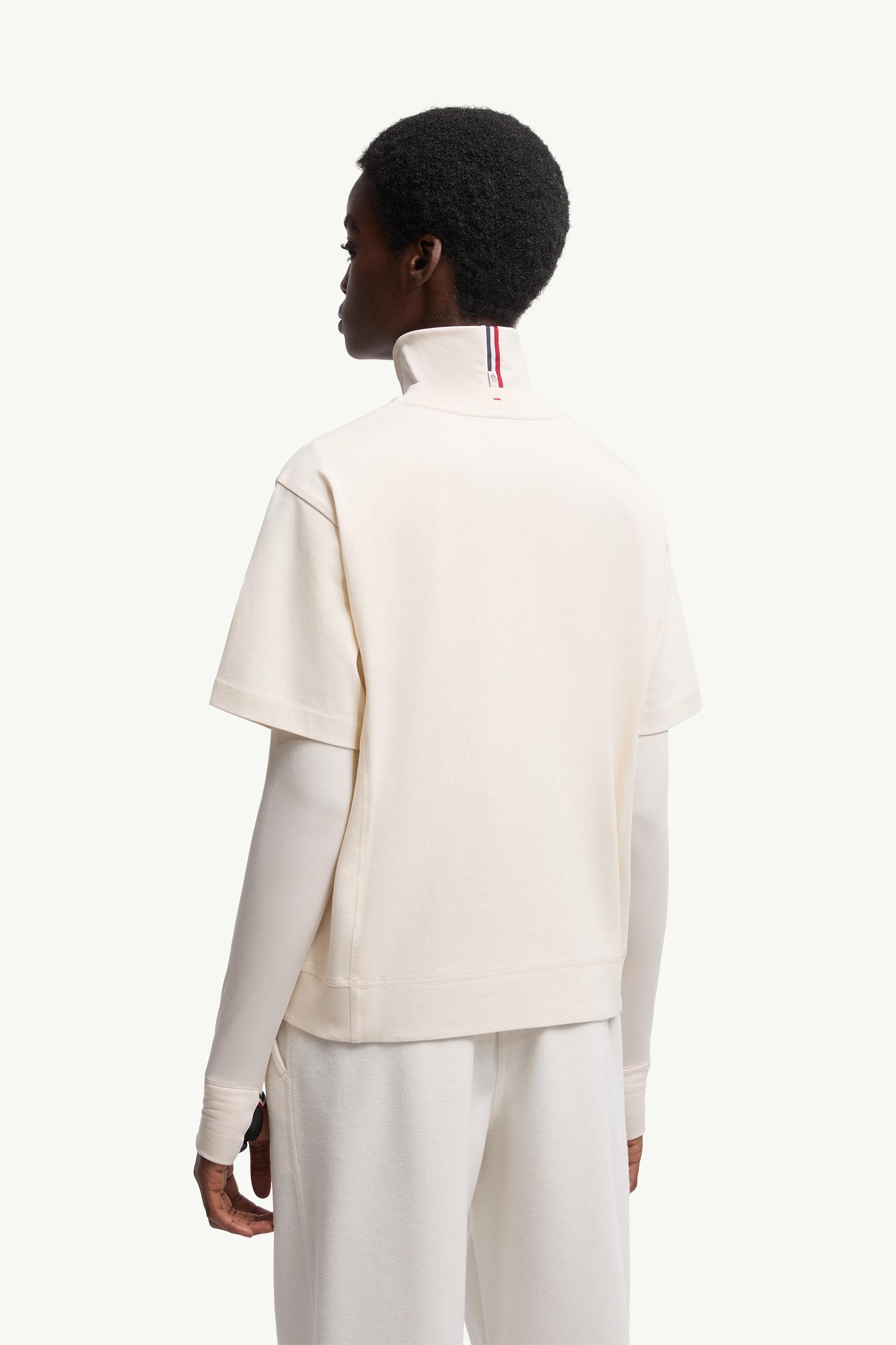 White Embossed Logo Cotton T-Shirt - Tops & T-shirts for