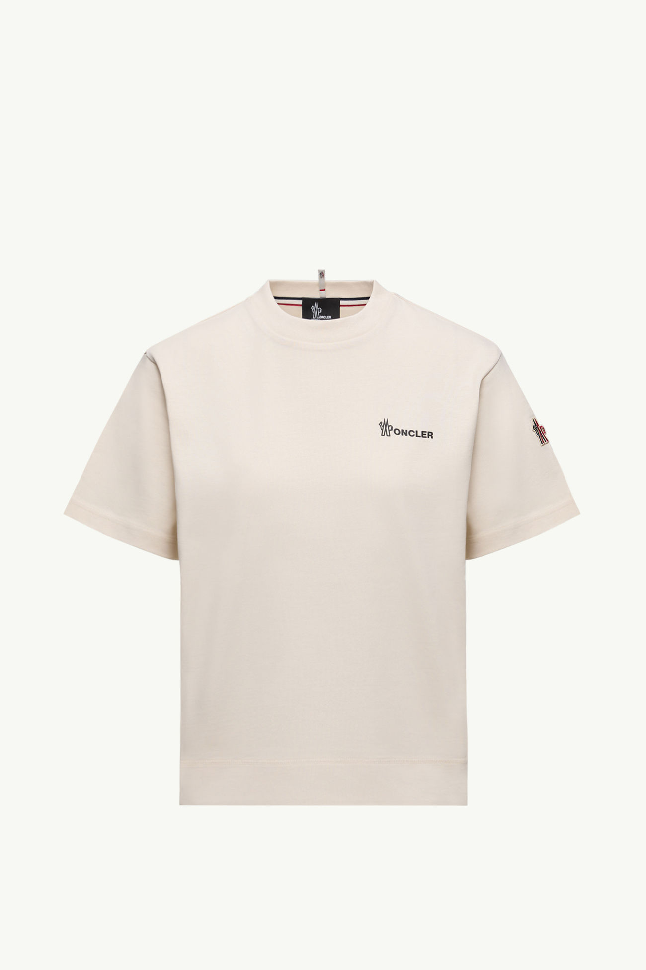 T-shirt en coton à logo embossé Femmes Blanc Moncler 2