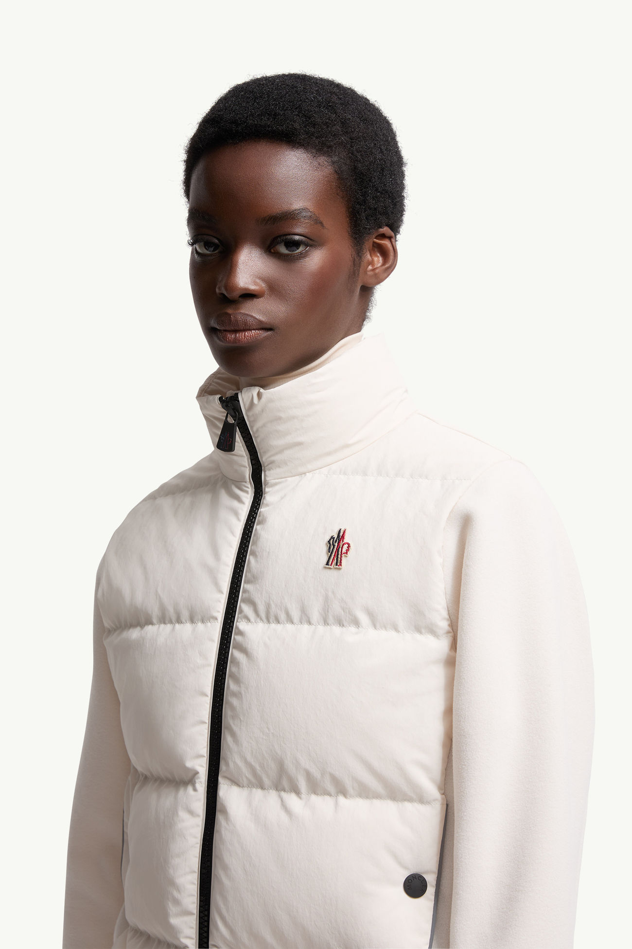 Cardigan zippé matelassé en Polartec® Femmes Blanc Moncler 1