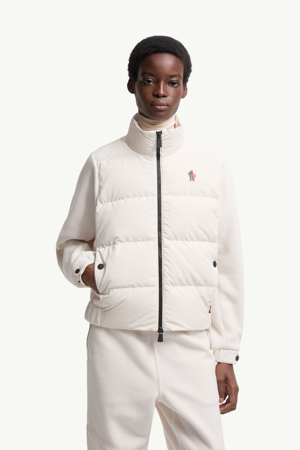 Polartec® Padded Zip-Up Hoodie Women White Moncler 3