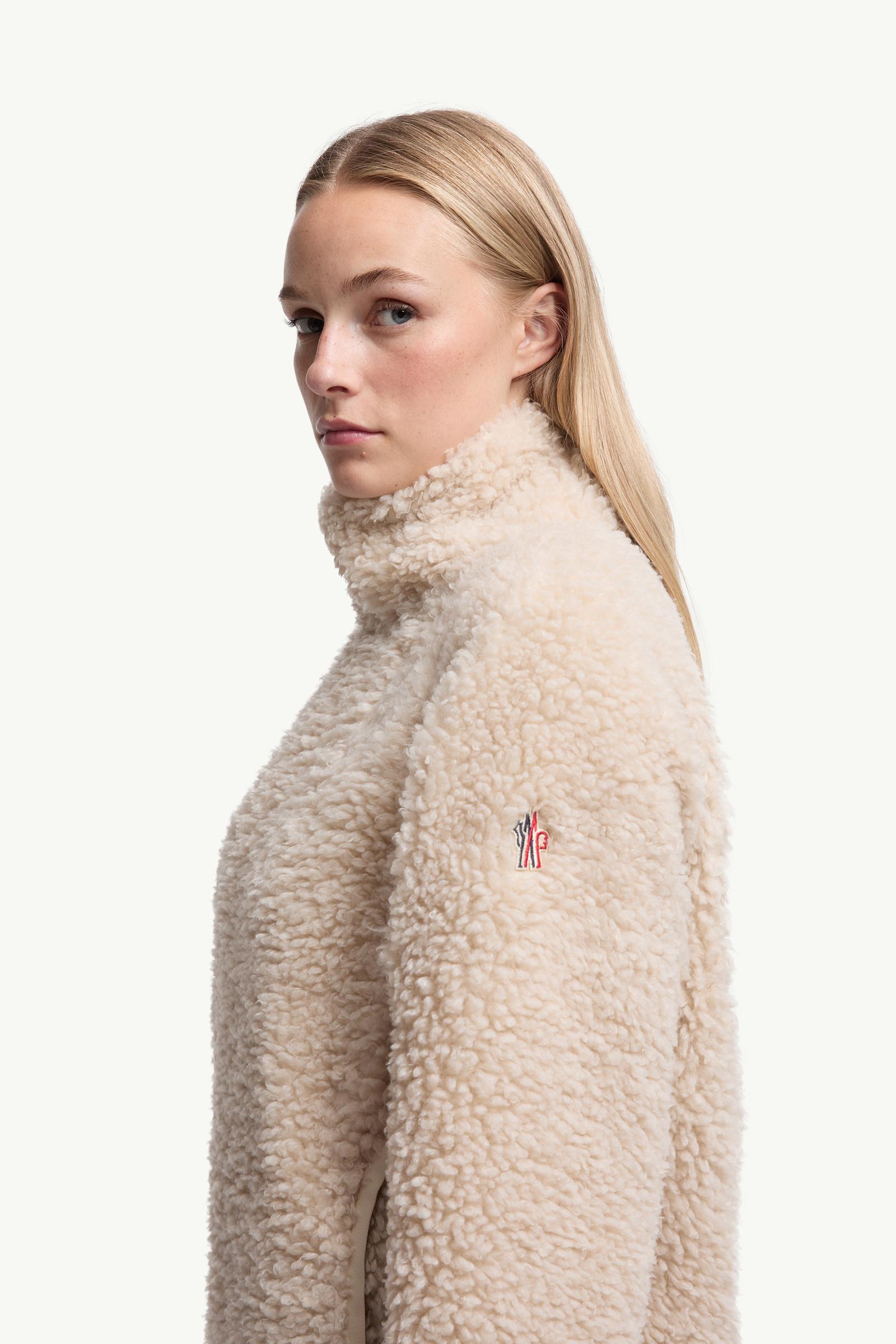 Teddy Turtleneck Sweatshirt Women Light Beige Moncler 1