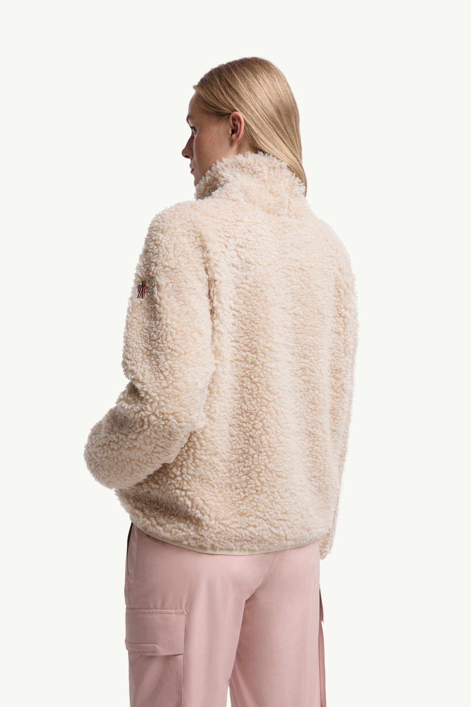 Teddy Turtleneck Sweatshirt Women Light Beige Moncler 4