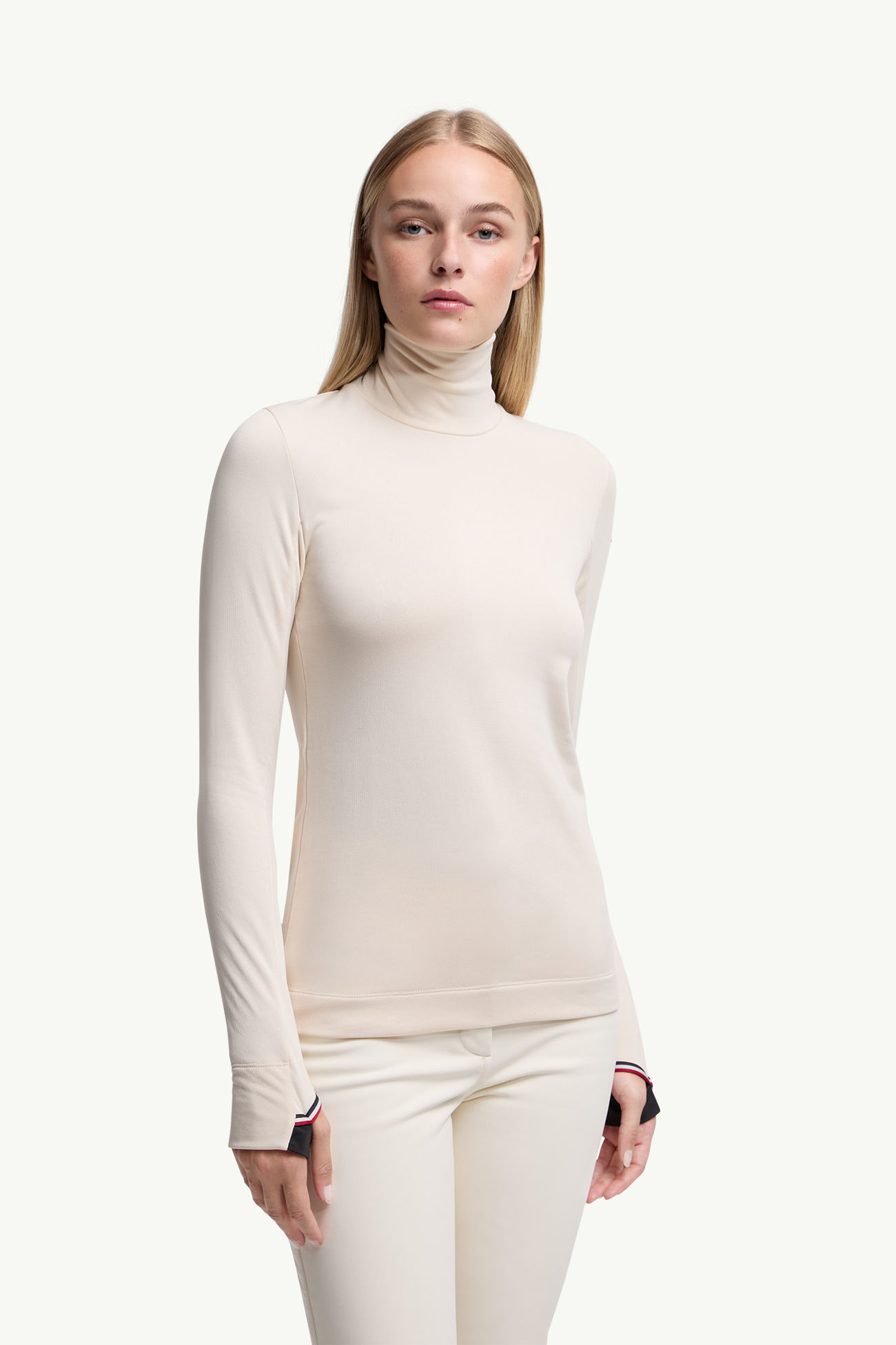 Polartec® Polo Neck Women White Ivory Moncler 3