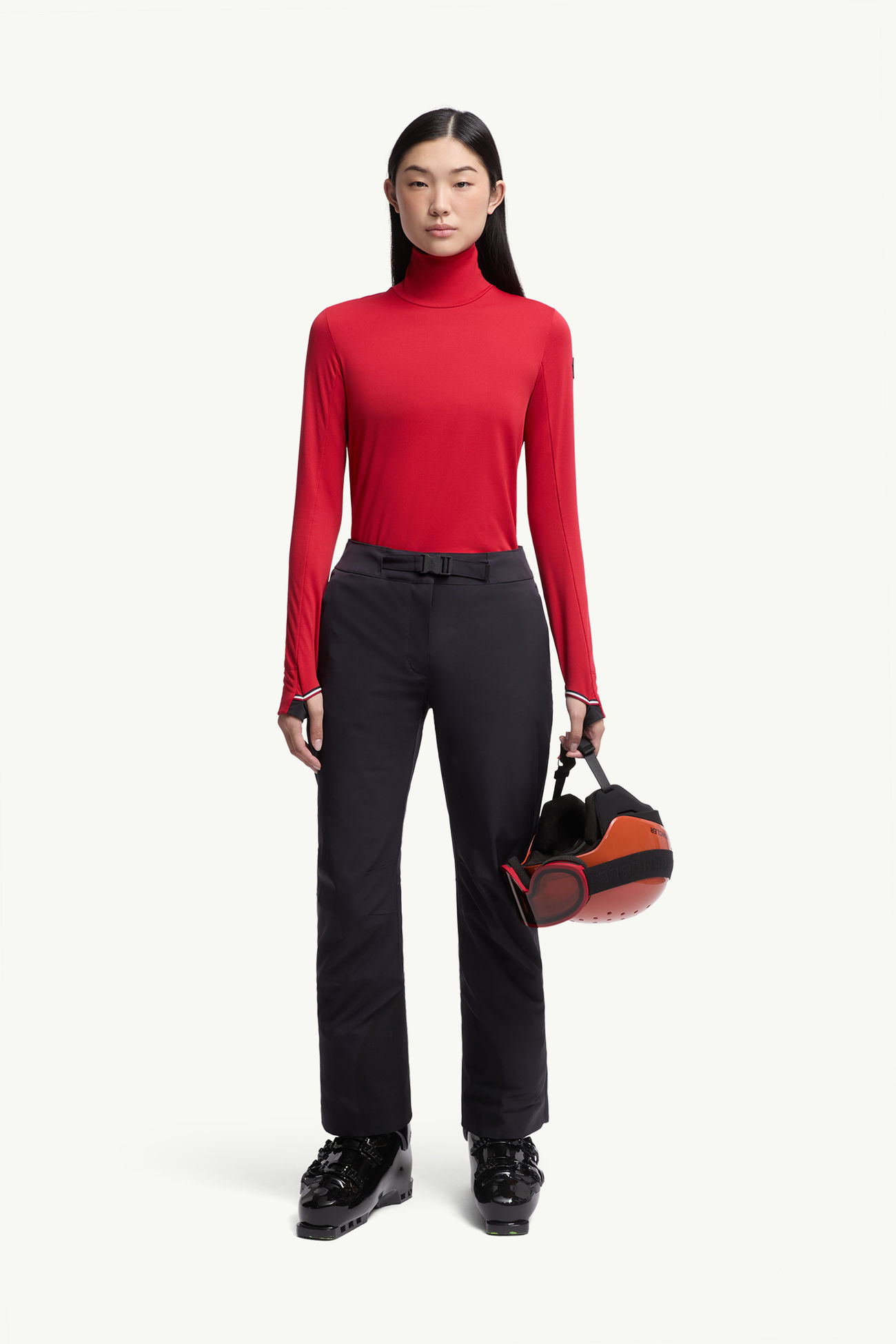 Polartec® Polo Neck Women Dark Red Moncler 0