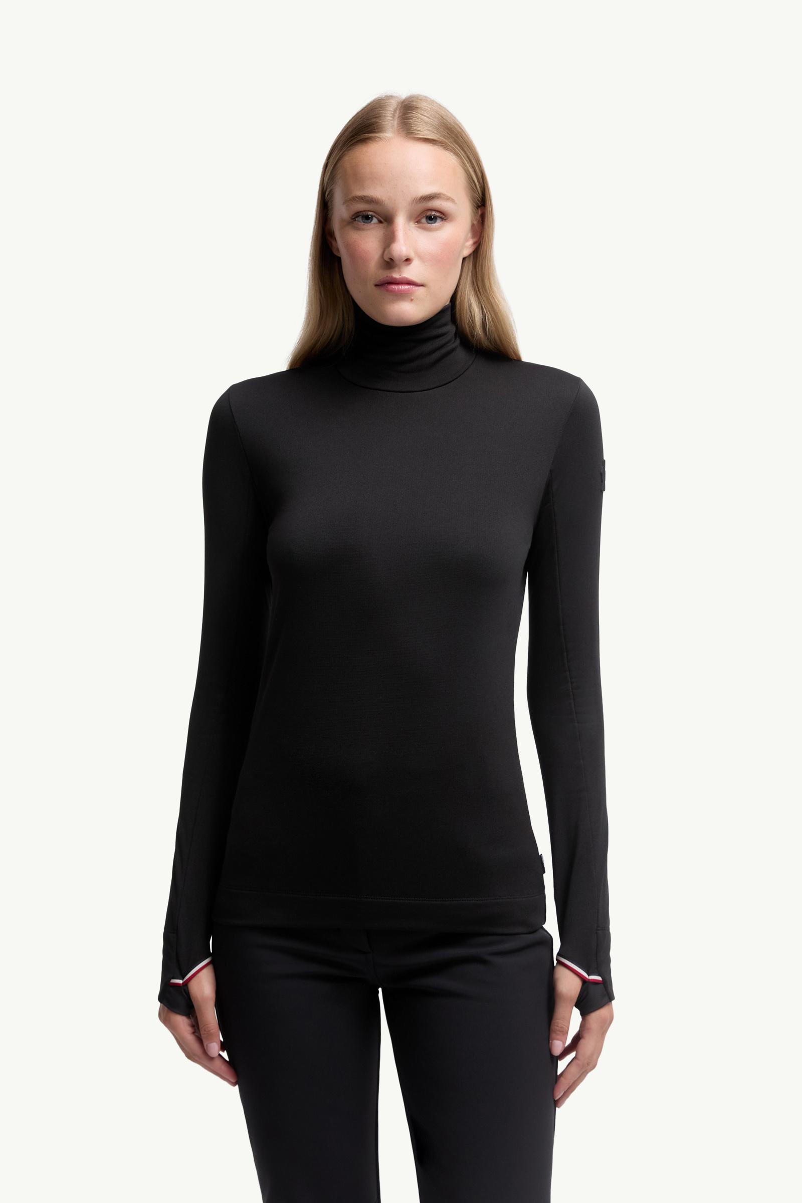 Black Polartec® Turtleneck - Sweatshirts for Women | Moncler US