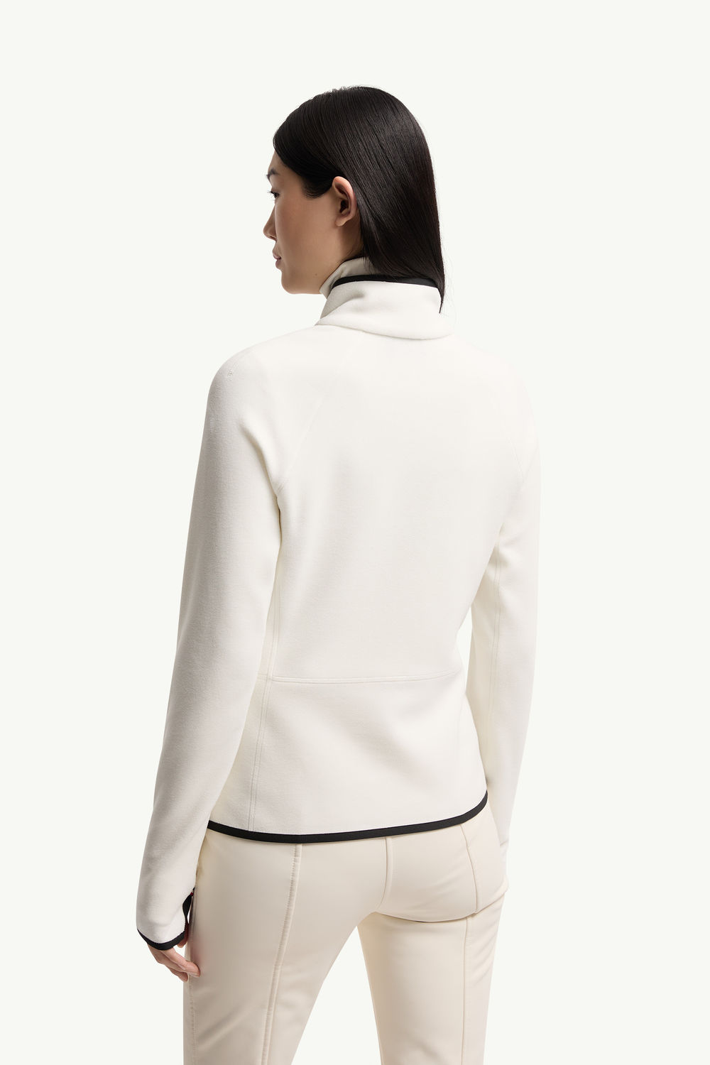 Fleece Zip-Up Sweatshirt Women White Moncler 4