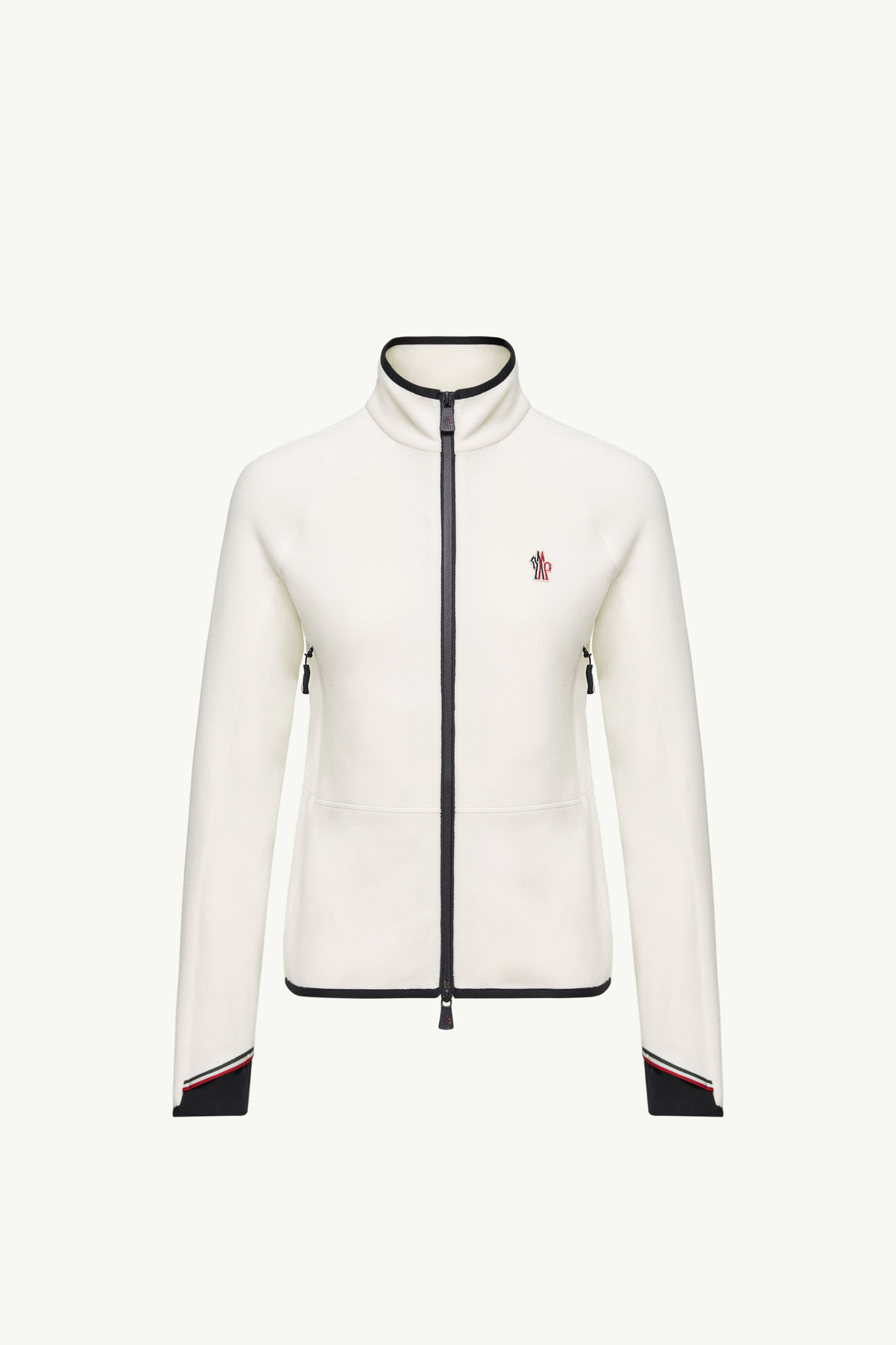 Felpa in pile con zip Donna Bianco Moncler 2