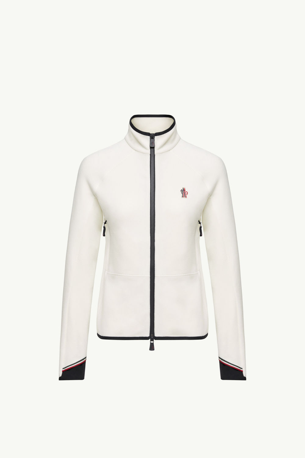 Fleece-Sweatshirt mit Reißverschluss Damen Weiß Moncler 2