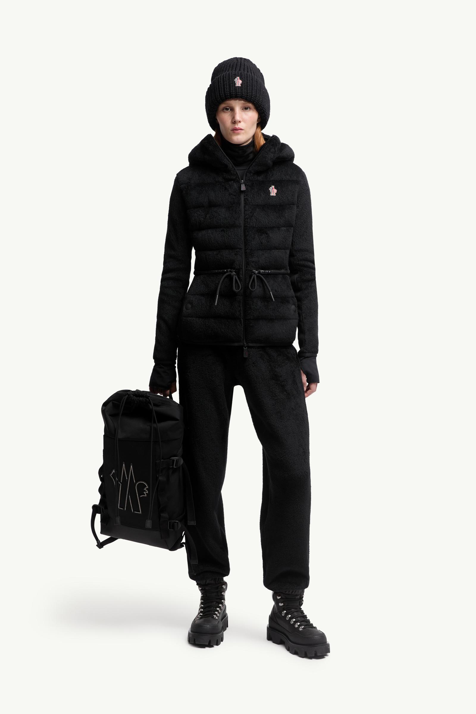 Black Polartec® Padded Hoodie - Sweatshirts for Women | Moncler US