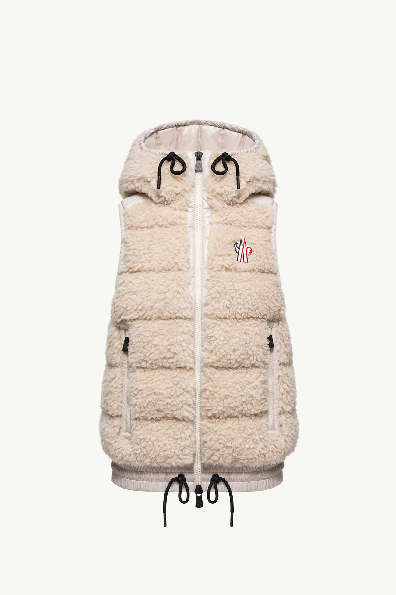 Teddy Padded Vest Women Light Beige Moncler 2