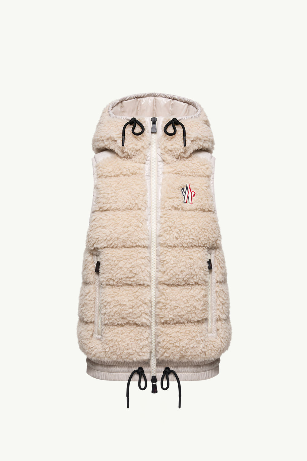 加衬泰迪绒风格拉链马甲 女士 浅米色 Moncler 2