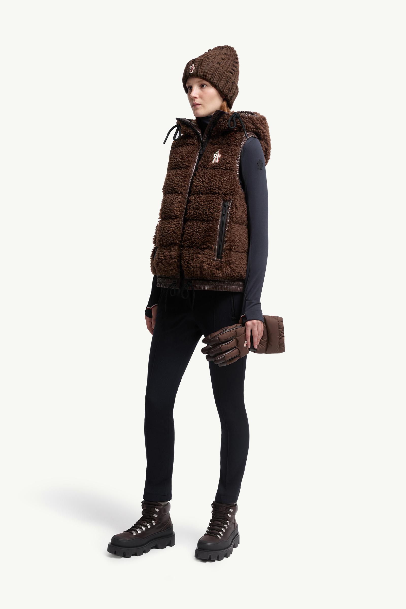 Brown Teddy Padded Vest - Vests for Women | Moncler US