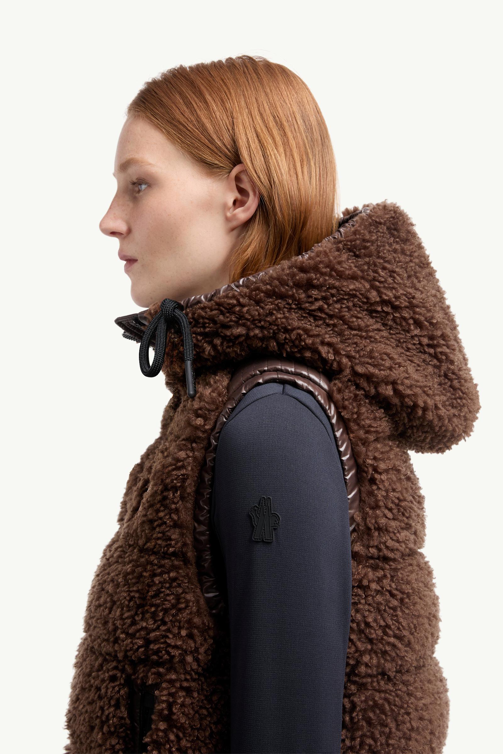Teddy Padded Gilet Women Brown Moncler 1