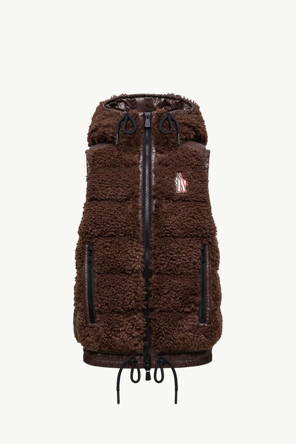 Teddy Padded Gilet Women Brown Moncler 2