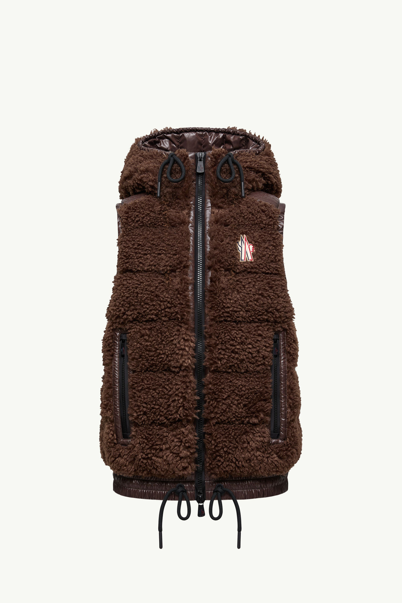 加衬泰迪绒风格拉链马甲 女士 棕色 Moncler 2
