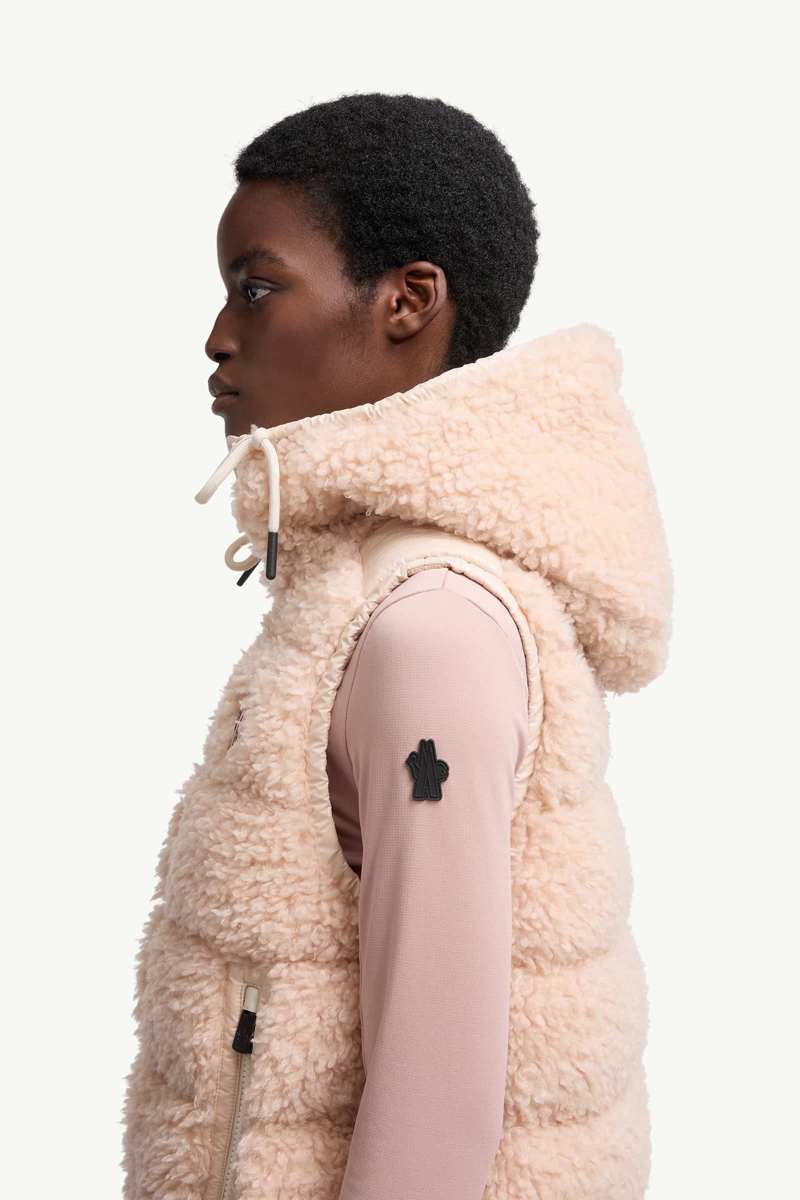 Teddy Padded Gilet Women Pink Moncler 1