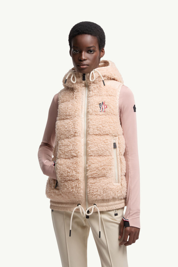 Gilet imbottito effetto teddy Donna Rosa Moncler 3