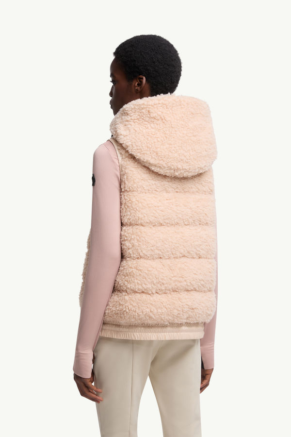 Gilet imbottito effetto teddy Donna Rosa Moncler 4