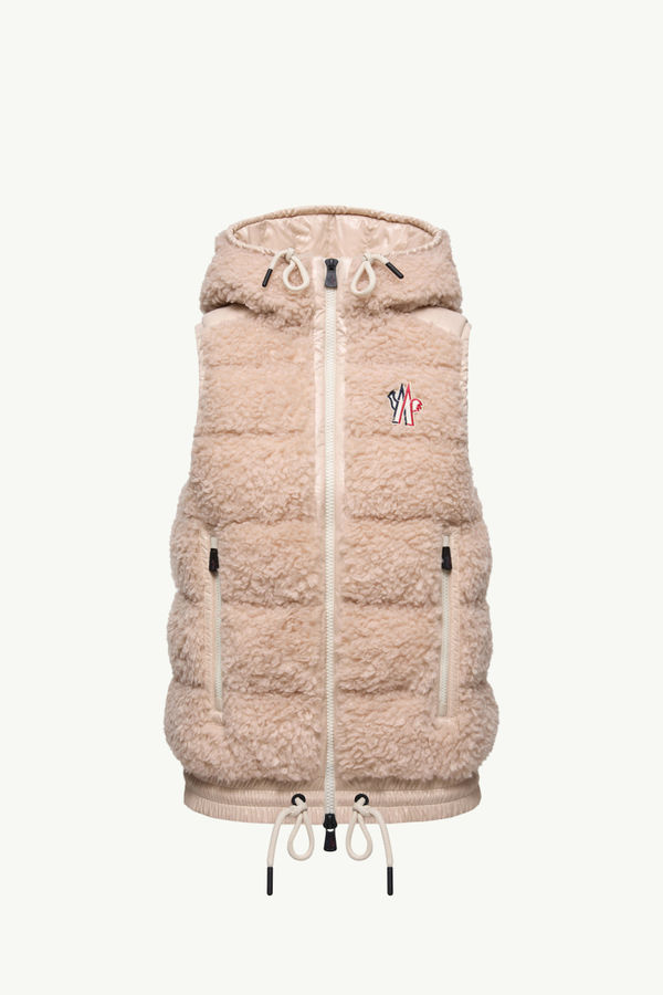 Gilet imbottito effetto teddy Donna Rosa Moncler 2