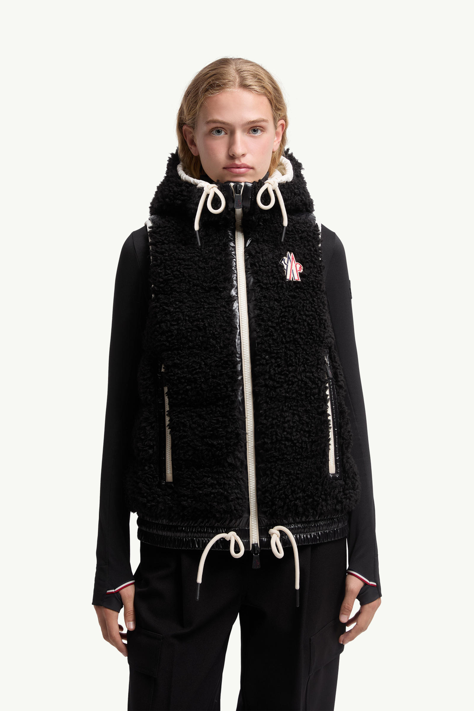 Teddy Padded Gilet Women Black Moncler 3