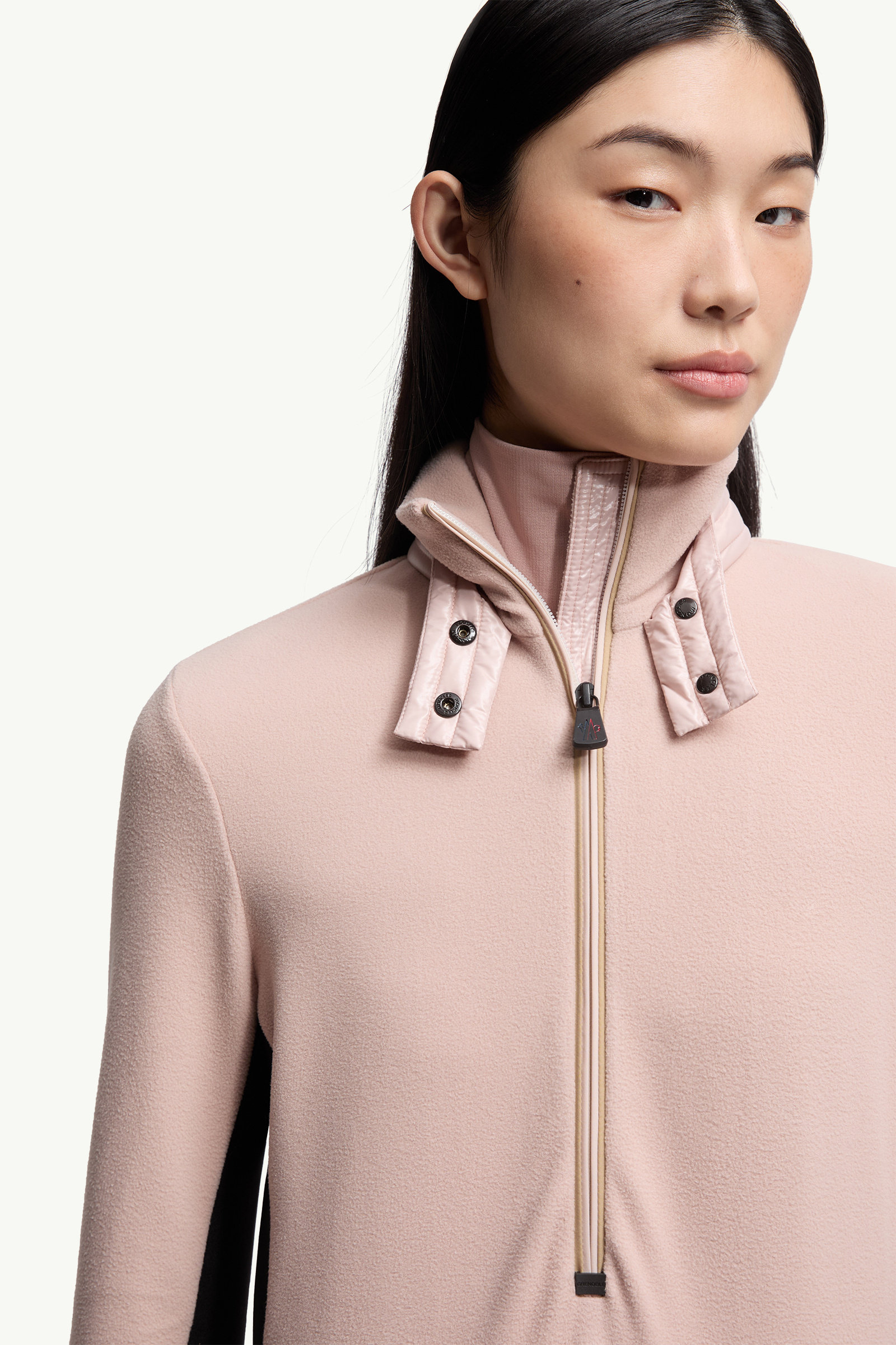 Half-Zip Sweatshirt Women Light Pink Moncler 5