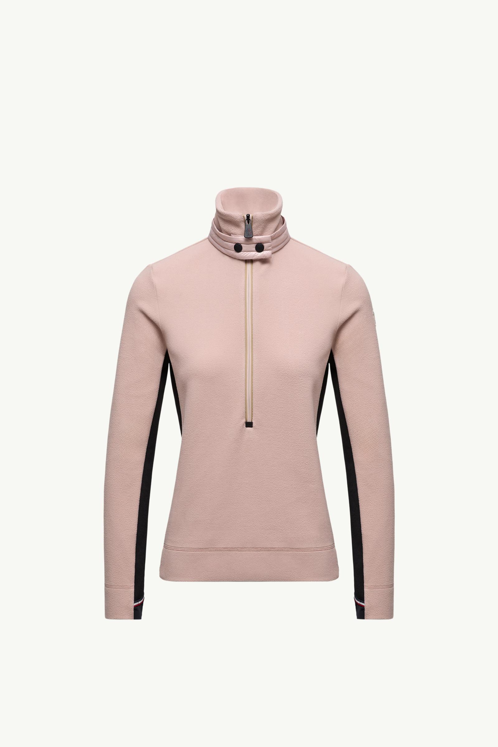 Monclerモンクレール☆ ハーフジップスウェットシャツ 薄いピンク Light Pink Half-Zip Sweatshirt - Mid-Layers for Women | Moncler US