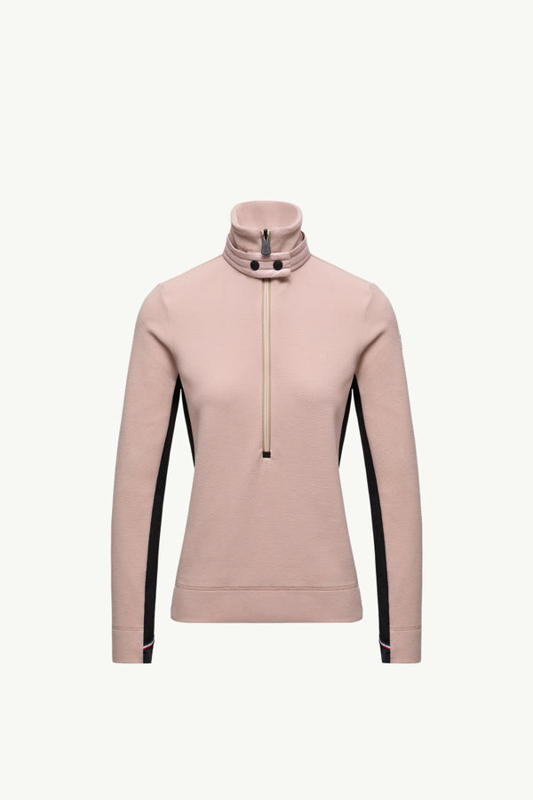 Half-Zip Sweatshirt Women Light Pink Moncler 2