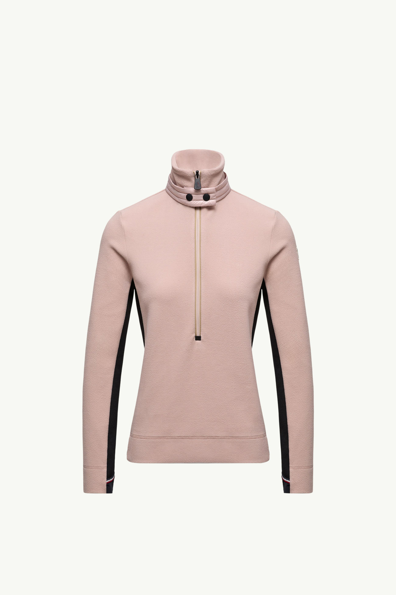 Sweatshirt mit halbem Reißverschluss Damen Hellpink Moncler 2