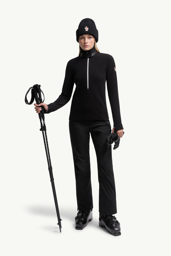 Half-Zip Sweatshirt Women Black Moncler 0