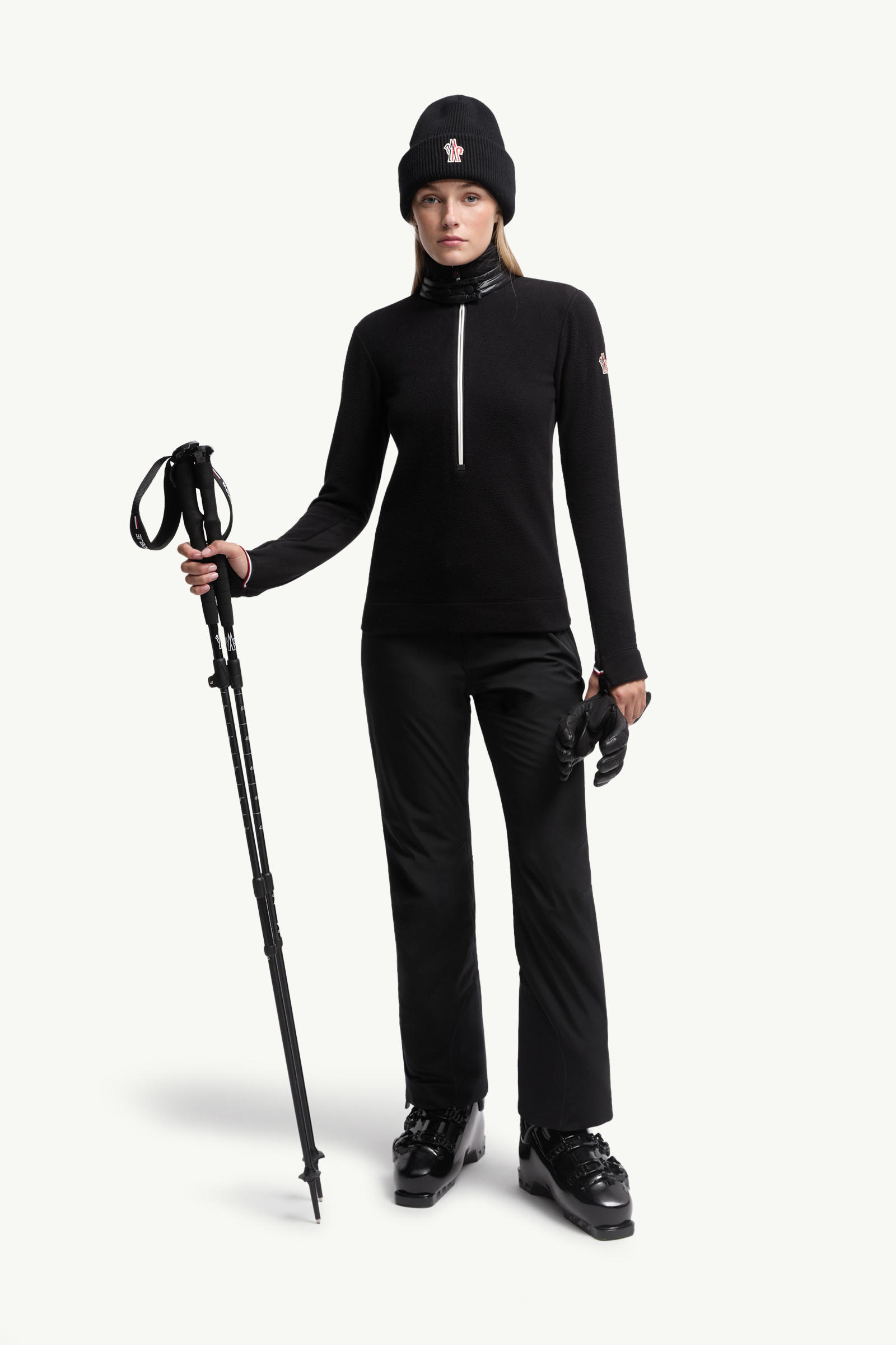 Half-Zip Sweatshirt Women Black Moncler 0
