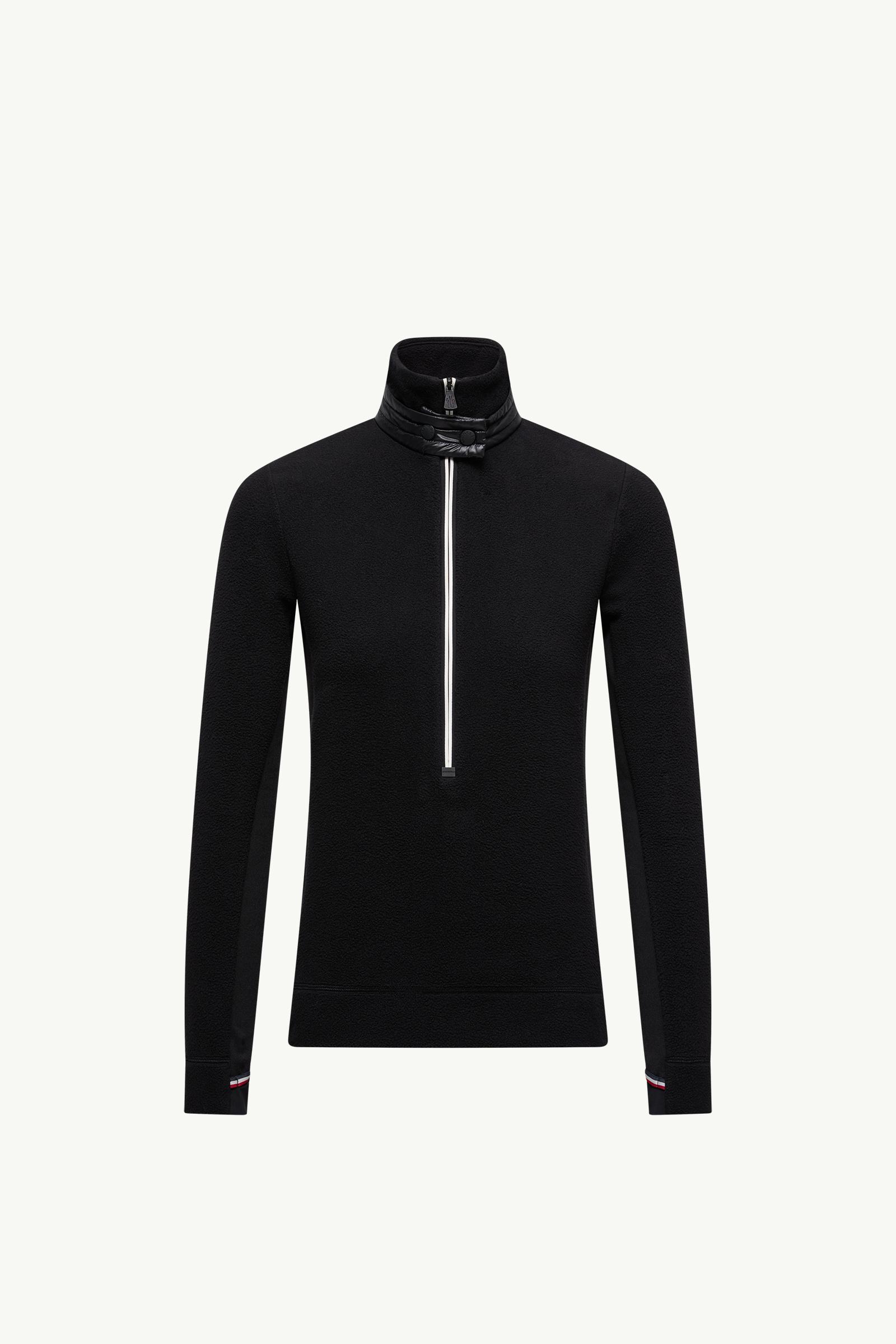Black Half-Zip Sweatshirt - Sweatshirts for Women | Moncler US