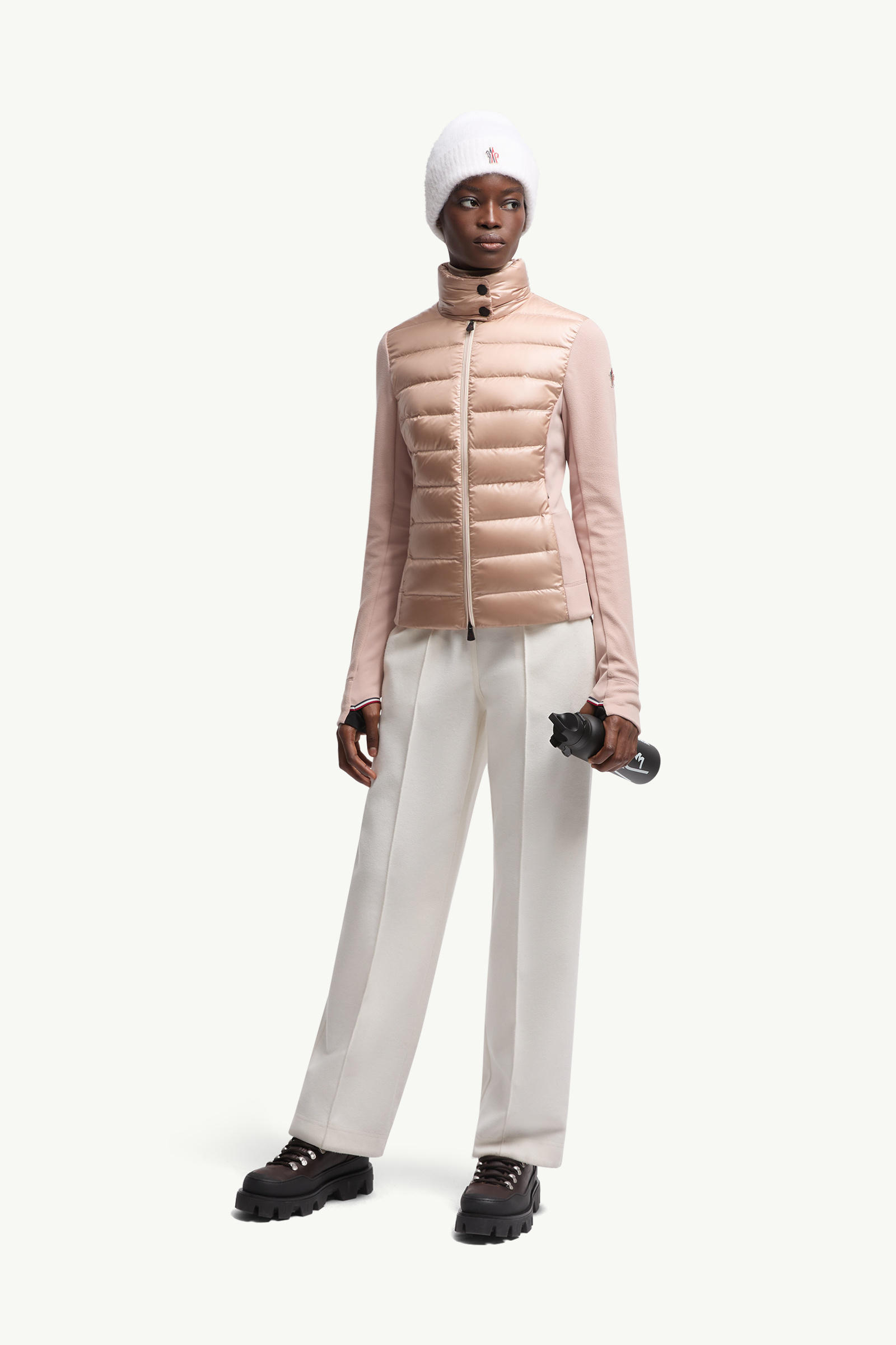女士加衬拉链卫衣 女士 粉红色 Moncler 0