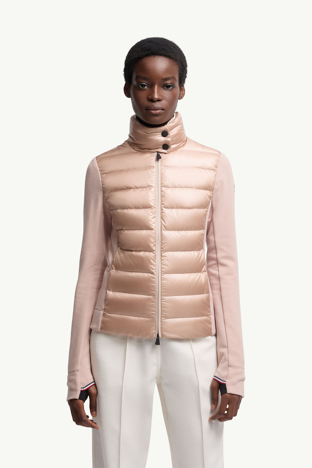 Wattiertes Zip-Up Sweatshirt Damen Pink Moncler 3