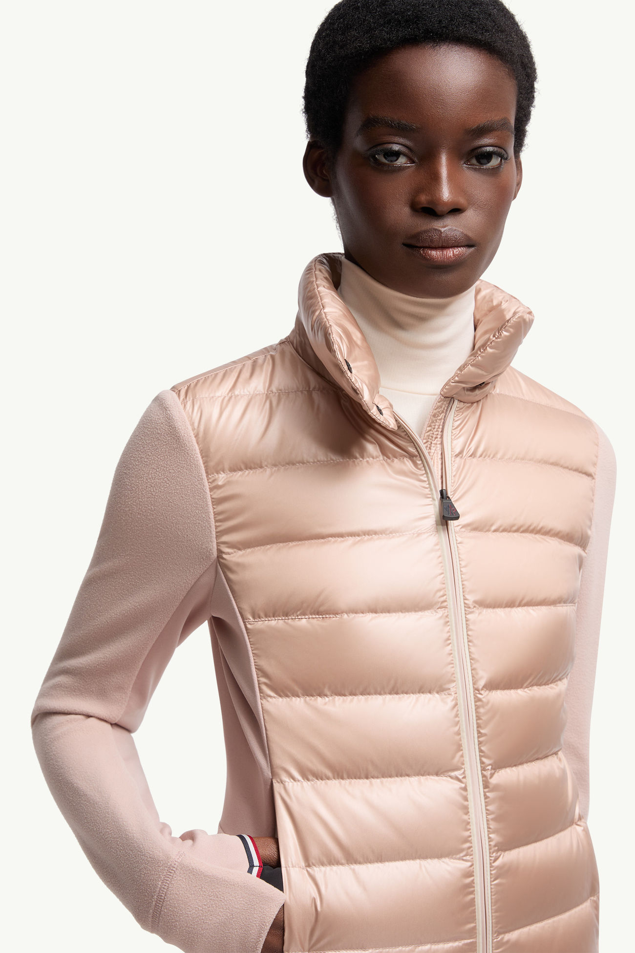 Wattiertes Zip-Up Sweatshirt Damen Pink Moncler 5