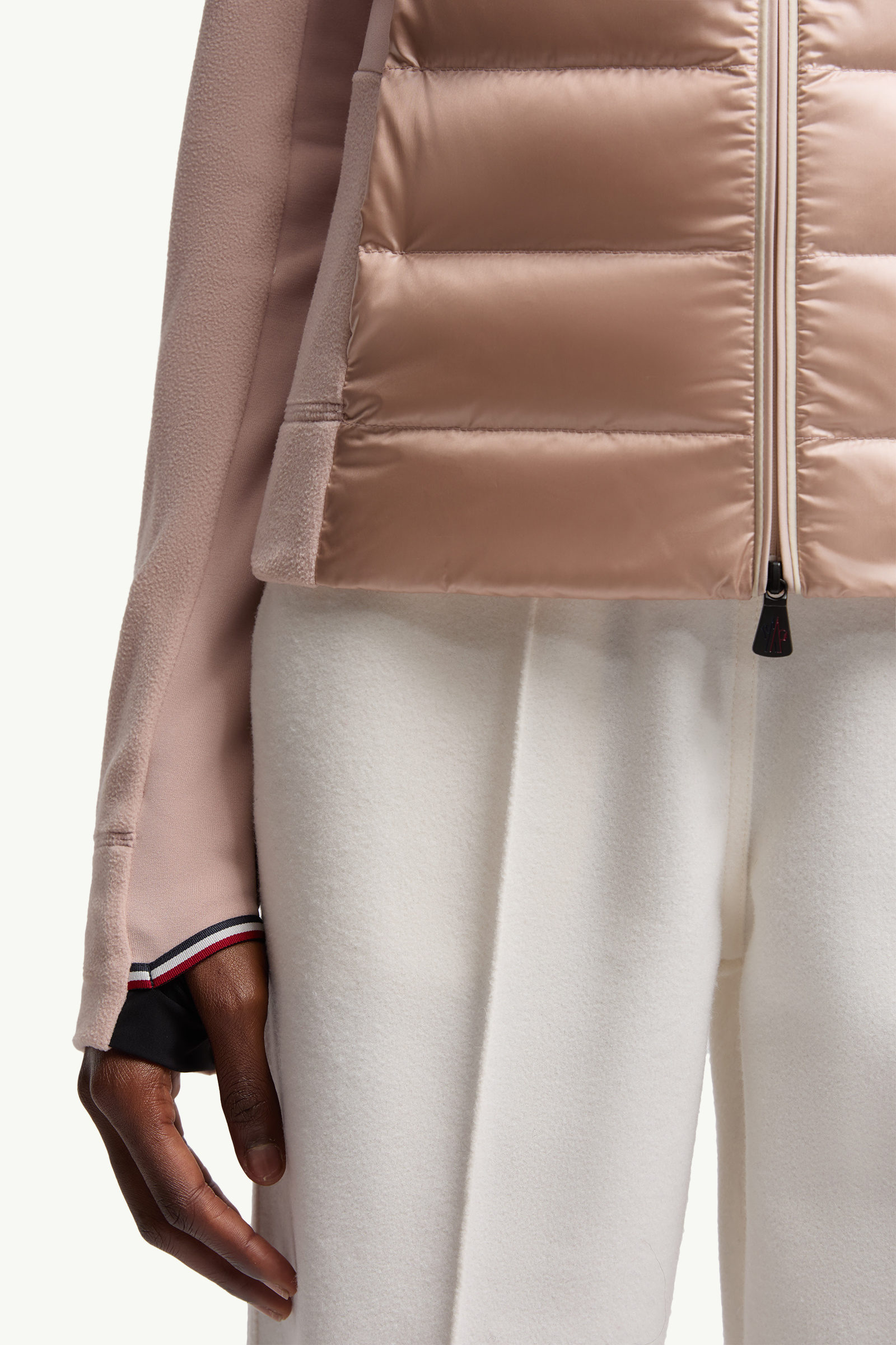 Sudadera acolchada con cremallera Mujer Rosado Moncler 6