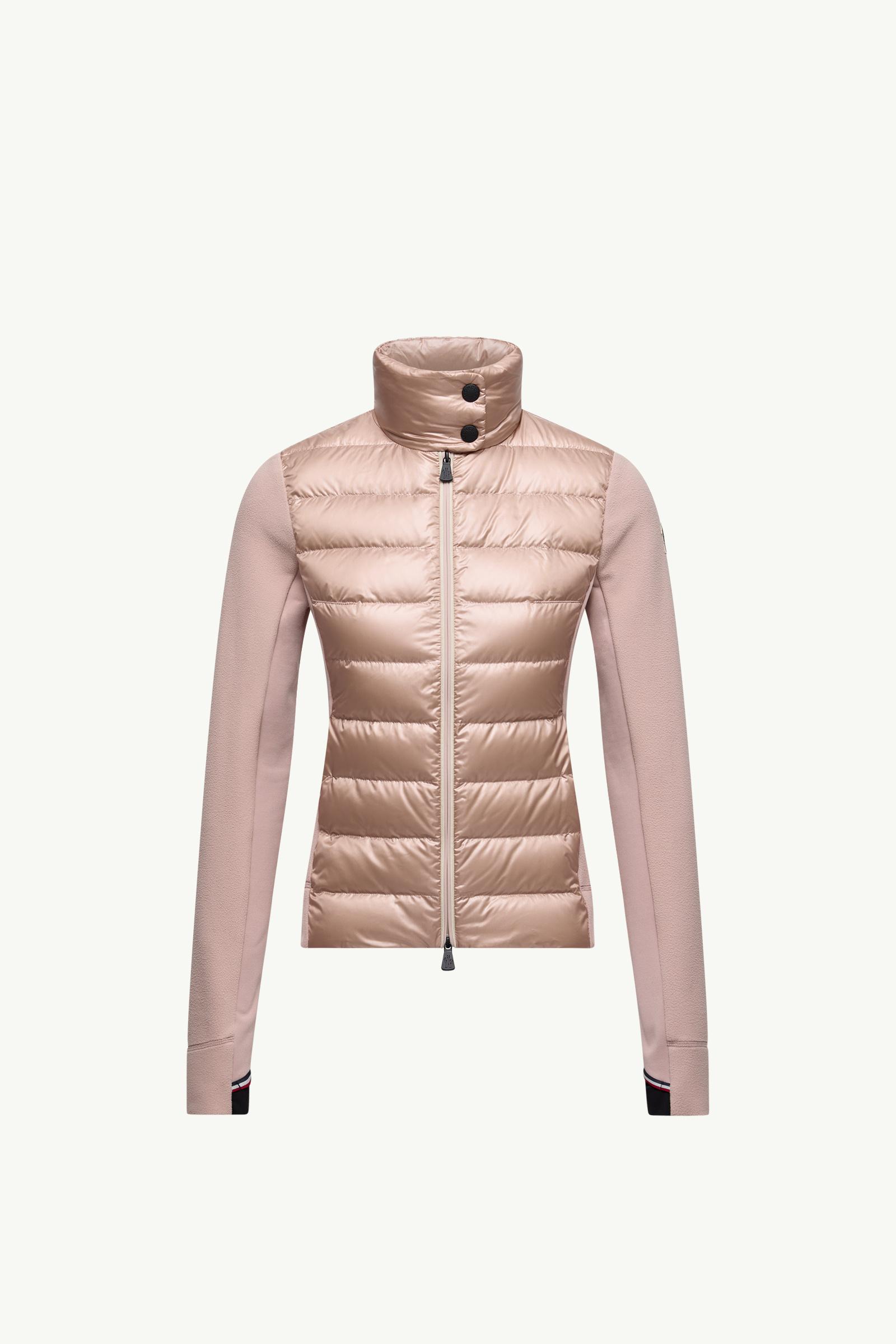 専用　　モンクレール　ジップアップパーカー　M　ピンク padded-polartecr-zip-up-hoodie