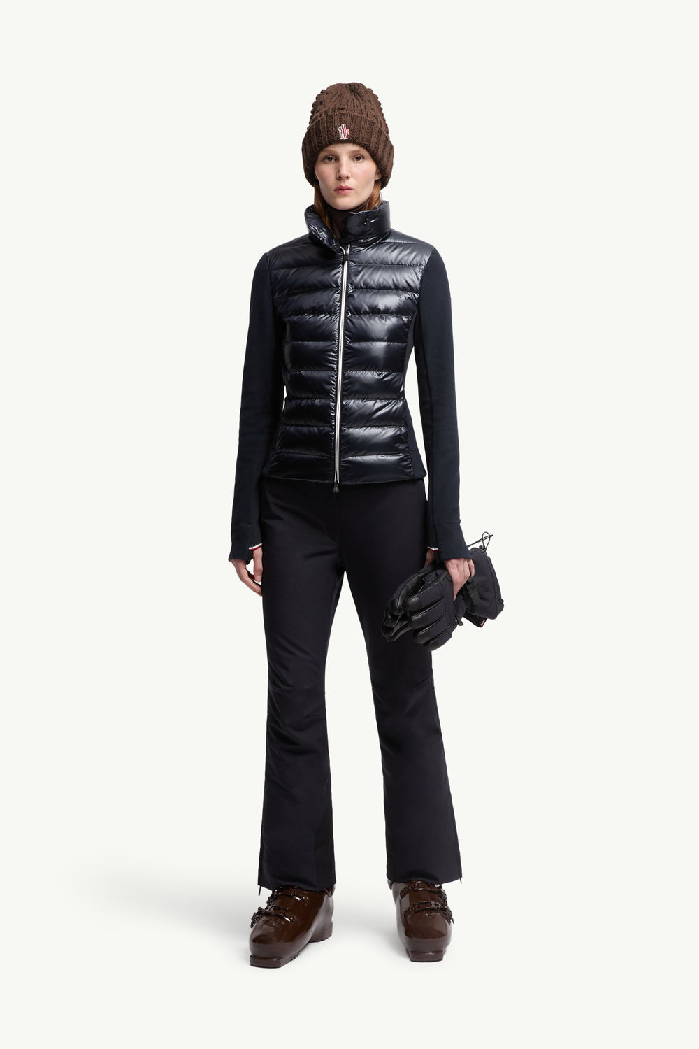 Padded Zip-Up Sweatshirt Women Navy Blue Moncler 0