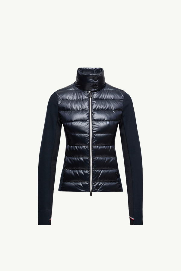 Padded Zip-Up Sweatshirt Women Navy Blue Moncler 2