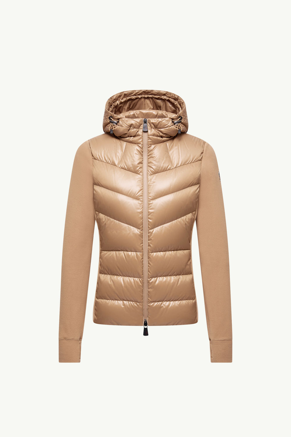 Padded Zip-Up Hoodie Women Beige Moncler 2
