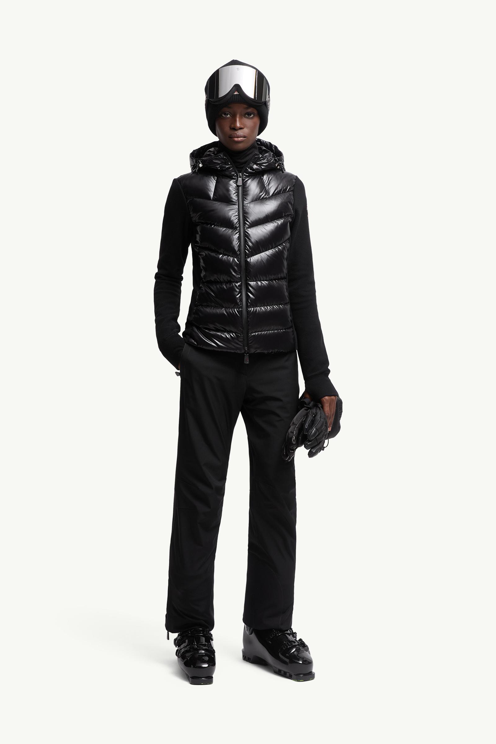 Black Padded Zip-Up Hoodie - Sweatshirts for Women | Moncler US