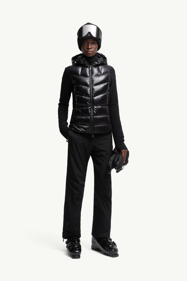 Padded Zip-Up Hoodie Women Black Moncler 0