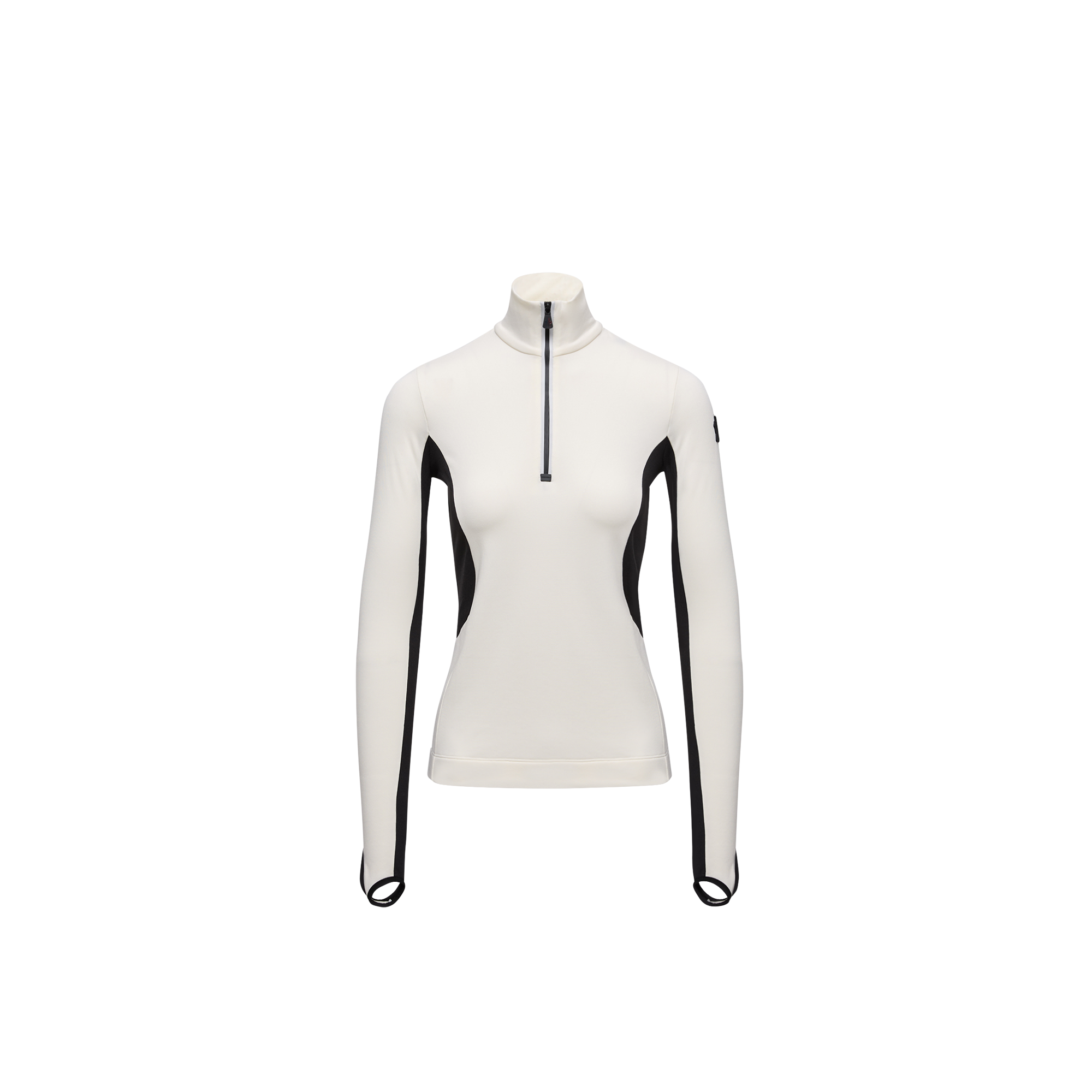 Grenoble    Polartec Half-Zip Polo Neck for Women in White, Size: S, Moncler