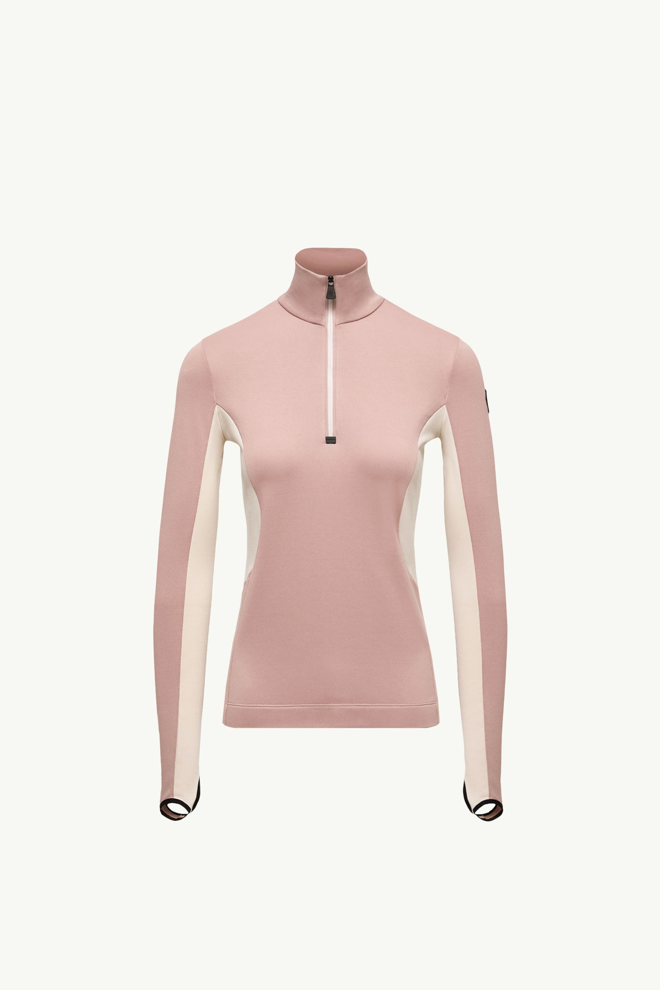 Prenda con cuello de tortuga y media cremallera Mujer Rosado Moncler 2