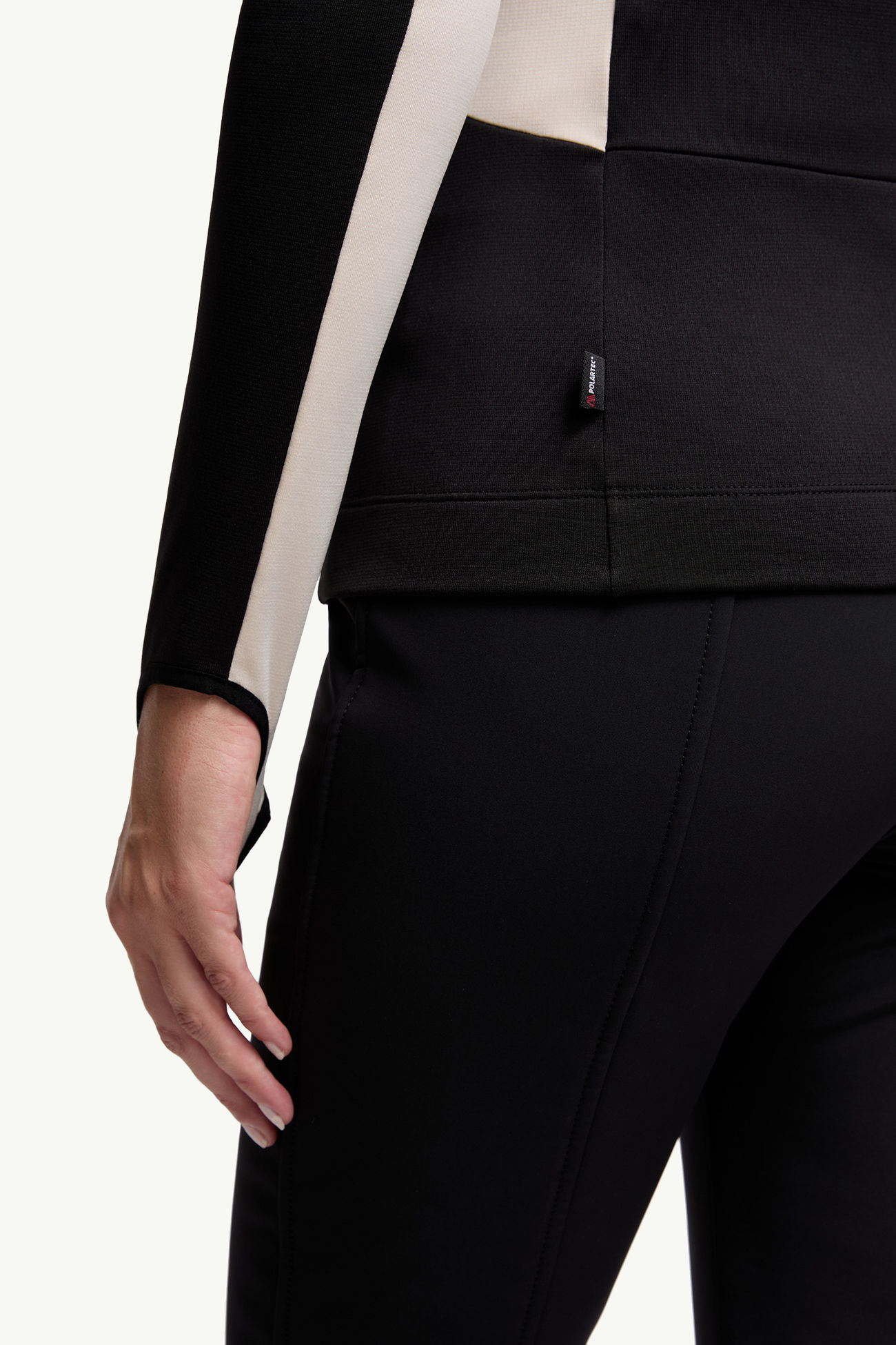 Rollkragenpullover mit halbem Reißverschluss Damen Schwarz Moncler 5