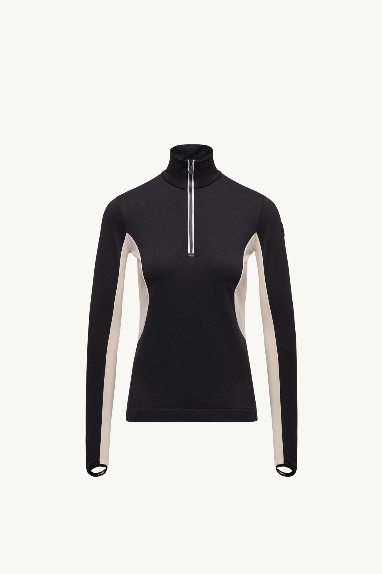Rollkragenpullover mit halbem Reißverschluss Damen Schwarz Moncler 2