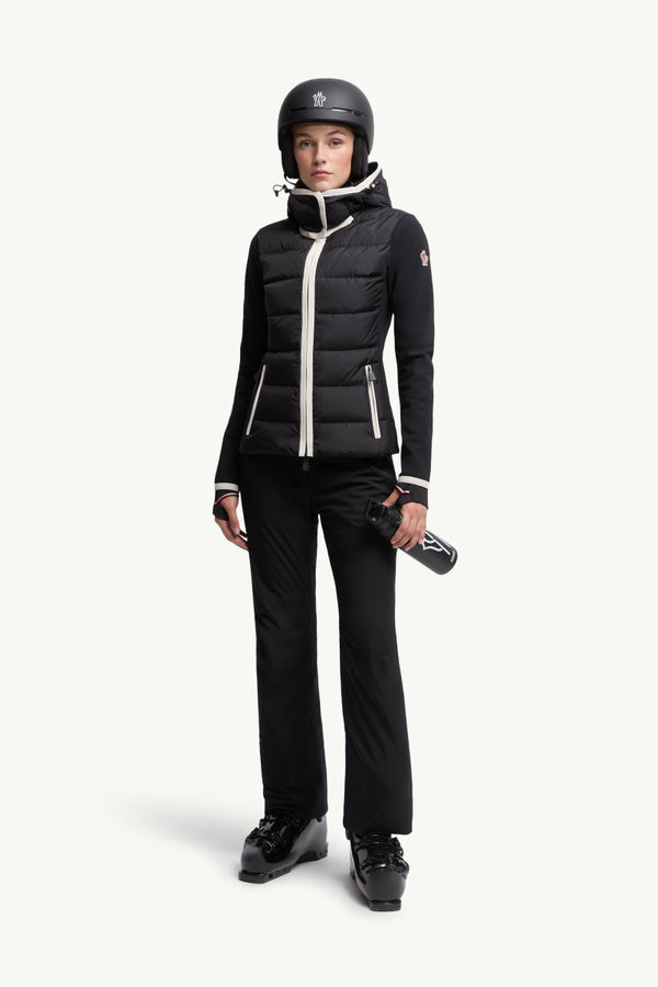 Padded Zip-Up Hoodie Women Black Moncler 0