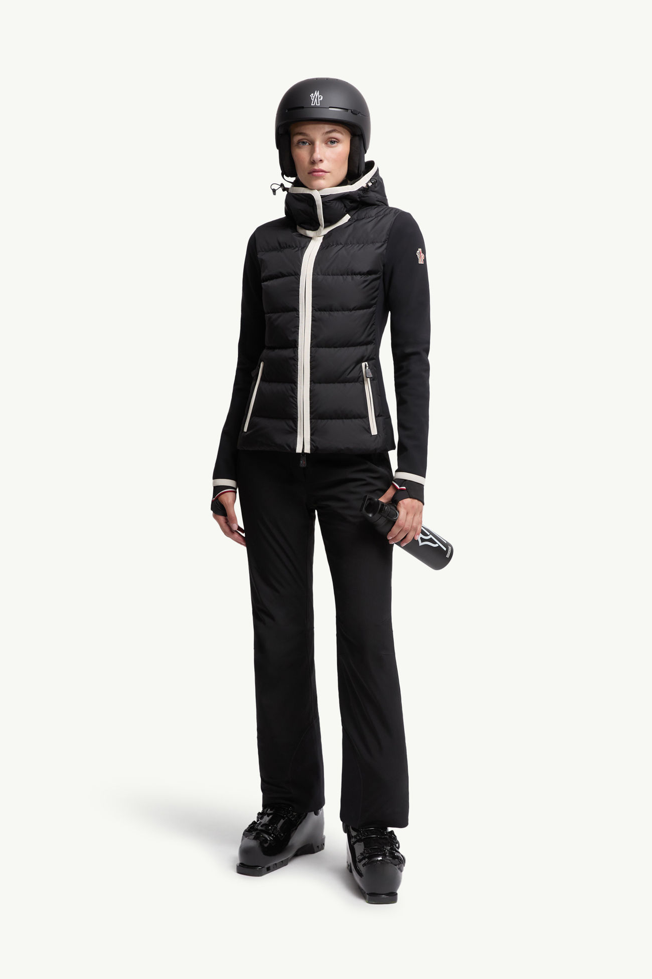 夾層拉鏈連帽衫 女士 黑色 Moncler 0